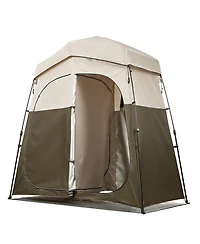 Mecale 2-Room Portable Camping Shower Tent with Carry Bag