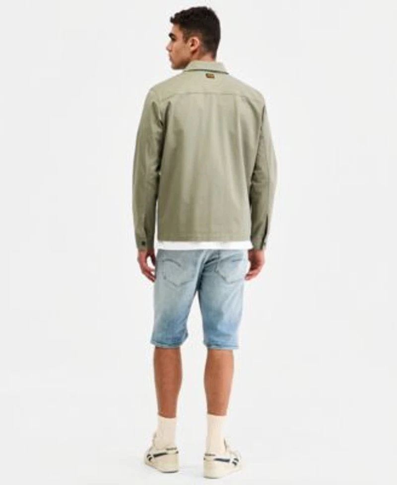 G Star Raw Mens Lightweight Overshirt Graphic Relaxed T Shirt Mosa Denim Shorts