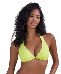 Lascana Women's Textured Underwire Bikini Swimsuit Top Bra Sizing