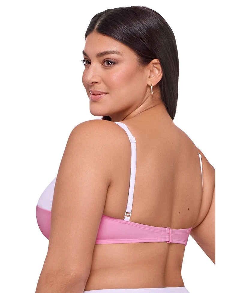 S3 Apparel Women's Supportive Tall Underwire Colorblock Bikini Swimsuit Top