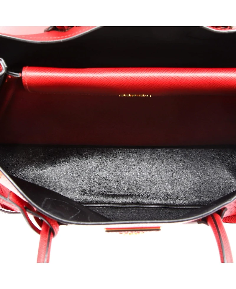 Pre-Owned Prada Large Cuir Double Tote Saffiano Leather