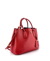 Pre-Owned Prada Medium Cuir Double Tote Saffiano Leather