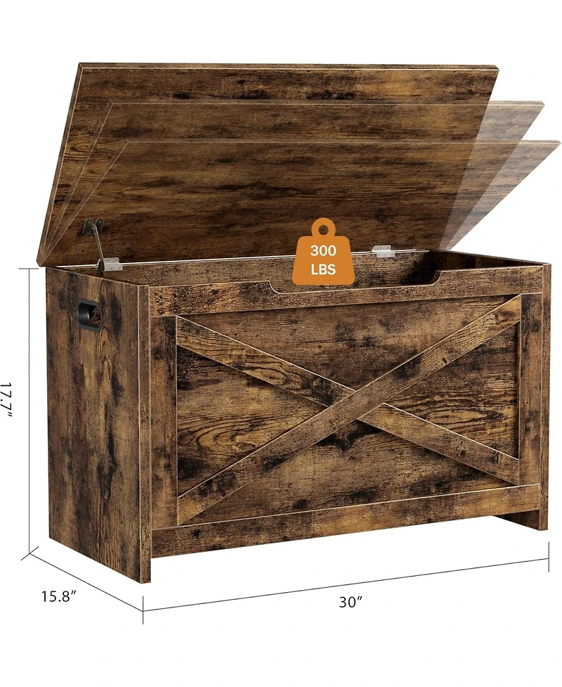 gaomon Wooden Storage Chest, Safety Hinge, Easy Assembly, Large Toy Bench, Entryway, Living Room