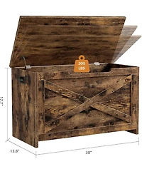 gaomon Wooden Storage Chest, Safety Hinge, Easy Assembly, Large Toy Bench, Entryway, Living Room