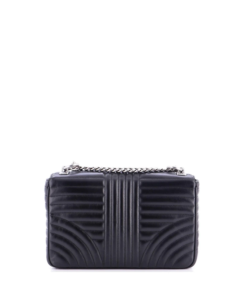 Pre-Owned Prada Chain Flap Shoulder Bag Diagramme Quilted Leather