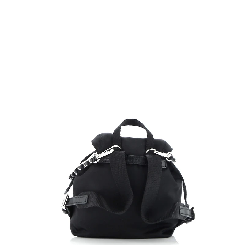 Pre-Owned Prada Mini Double Pocket Backpack Chain Shoulder Bag Re-Nylon