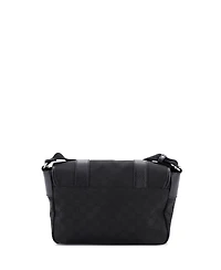 Pre-Owned Gucci Double Belt Flap Messenger Gg Canvas with Perforated Leather