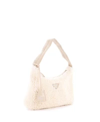 Pre-Owned Prada Mini Re-Edition 2000 Hobo Shearling