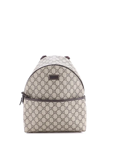 Pre-Owned Gucci Small Front Pocket Backpack Gg Coated Canvas
