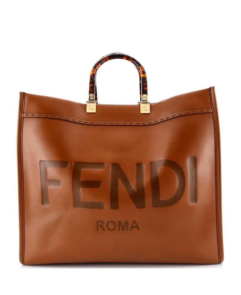 Pre-Owned Fendi Large Sunshine Shopper Tote Leather
