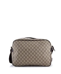 Pre-Owned Gucci Large Front Zip Camera Bag Gg Coated Canvas