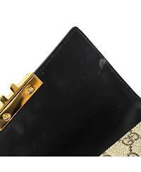 Pre-Owned Gucci Mini Padlock Backpack Gg Coated Canvas and Leather