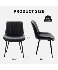 gaomon 2 Pc. Upholstered Metal Dining Chairs Set