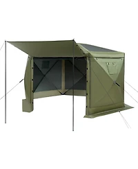 Gouun 10 x 10 ft 6-Sided Pop-Up Gazebo Screen Tent with Carry Bag