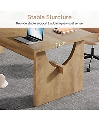 Tribesigns Executive Office Desk, 63-Inch Farmhouse Computer Desk, Large Writing Study Conference Table