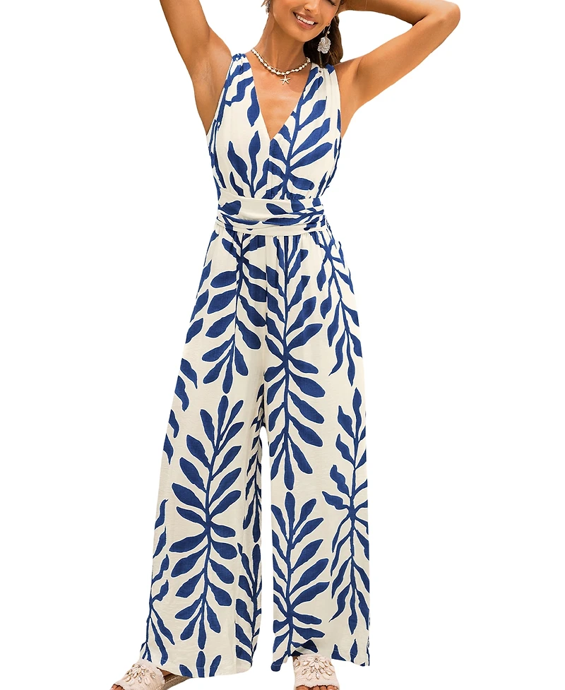 Cupshe Women's Yachting Tropical Jumpsuit