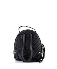 Pre-Owned Gucci Small Gg Marmont Backpack Embellished Matelasse Leather