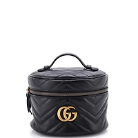Pre-Owned Gucci Mini Gg Marmont Vanity Backpack Matelasse Leather