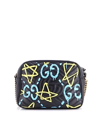 Pre-Owned Gucci Medium Gg Marmont Shoulder Bag GucciGhost Matelasse Leather