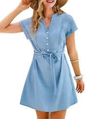 Cupshe Women's Doo Wop Mini Beach Dress