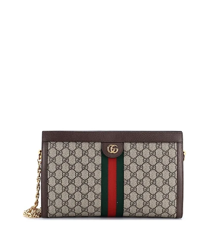 Pre-Owned Gucci Medium Ophidia Chain Shoulder Bag Gg Coated Canvas