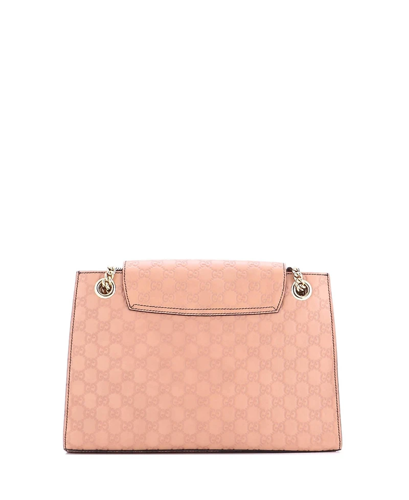 Pre-Owned Gucci Large Emily Chain Flap Shoulder Bag Guccissima Leather
