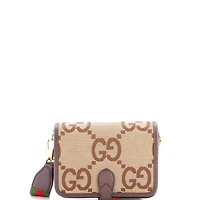 Pre-Owned Gucci Small Buckle Messenger Bag Jumbo Gg Canvas
