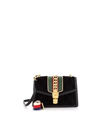 Pre-Owned Gucci Small Sylvie Shoulder Bag Gg Velvet