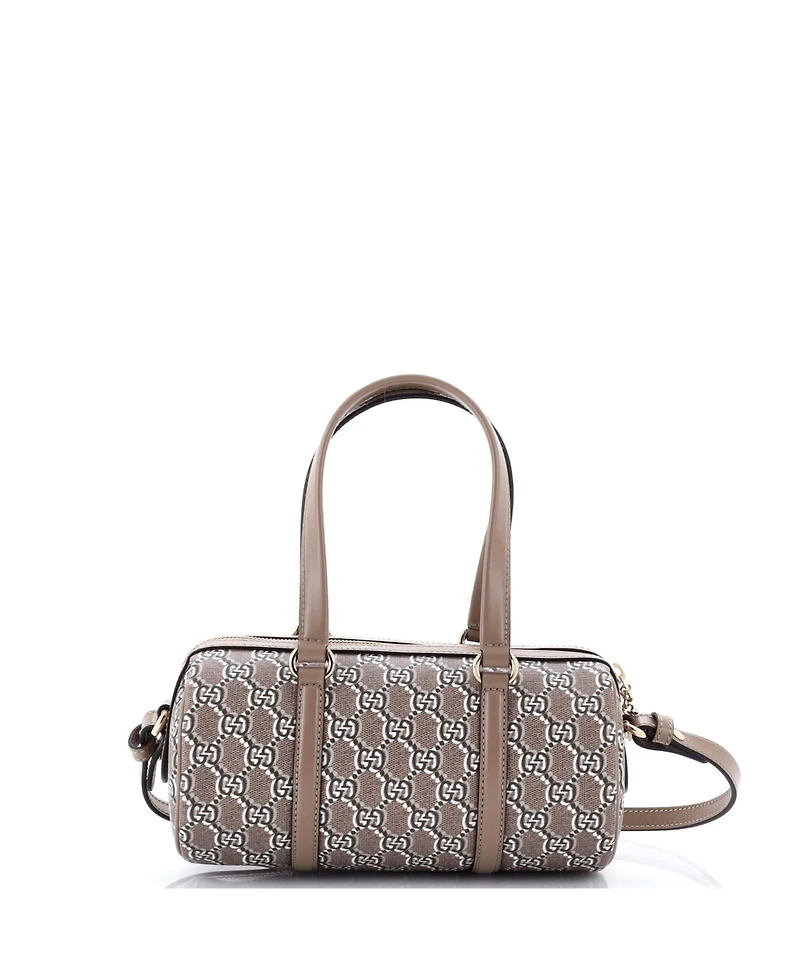 Pre-Owned Gucci Small Convertible Duffle Bag Gg Shadow Coated Canvas