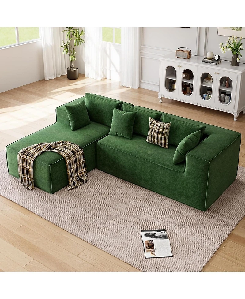 gaomon Modular L-Shaped Sectional Sofa, Cloud Couch with Deep Seat, Upholstered Chenille