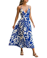 Cupshe Women's Into the Sunset Tropical Maxi Beach Dress