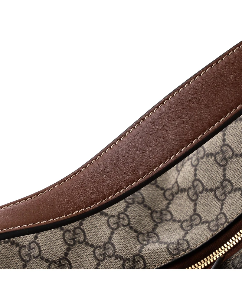 Pre-Owned Gucci Large Chain Hobo Gg Coated Canvas