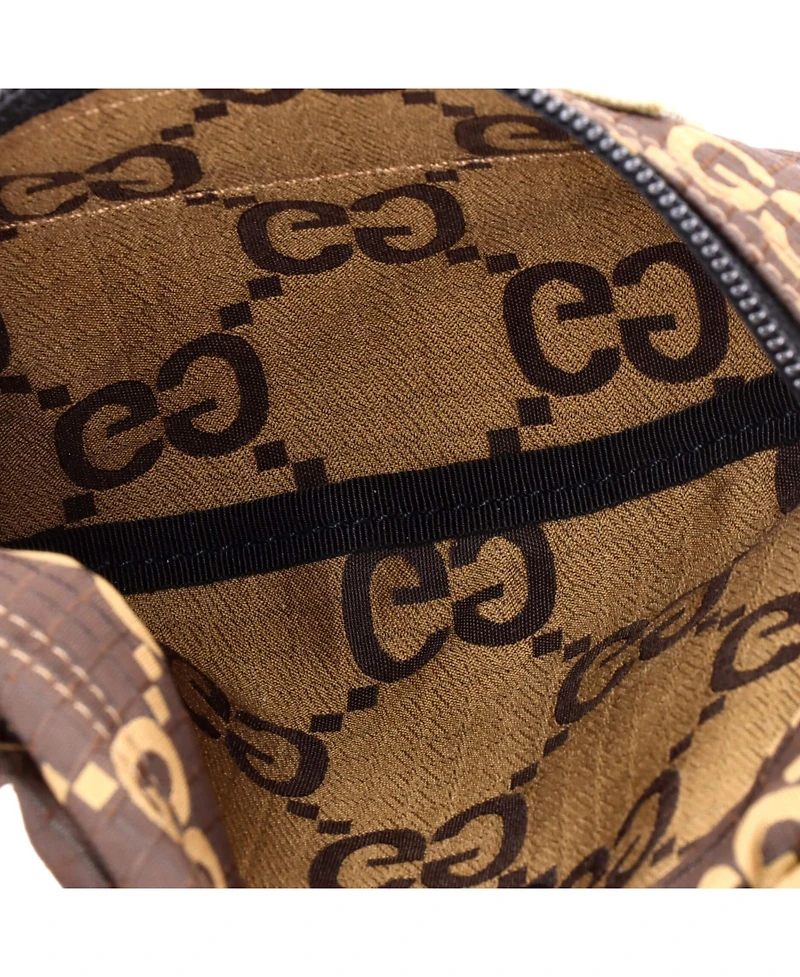 Pre-Owned Gucci Ripstop Belt Bag Gg Nylon and Leather