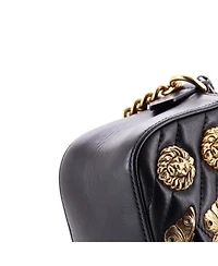 Pre-Owned Gucci Small Gg Marmont Shoulder Bag Embellished Matelasse Leather