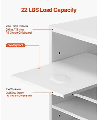 Gouun 24 Compartment Wood Literature Organizer with Adjustable Shelves