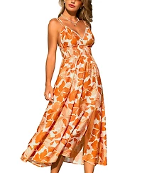 Cupshe Women's Hibiscus Way Tropical Maxi Beach Dress