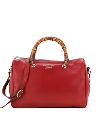 Pre-Owned Gucci Medium Bamboo Shopper Boston Bag Leather