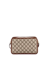 Pre-Owned Gucci Mini Interlocking G Patch Camera Bag Gg Coated Canvas
