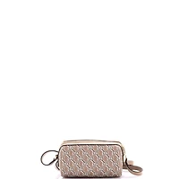Pre-Owned Gucci Mini Cylindrical Shoulder Bag Gg Shadow Coated Canvas