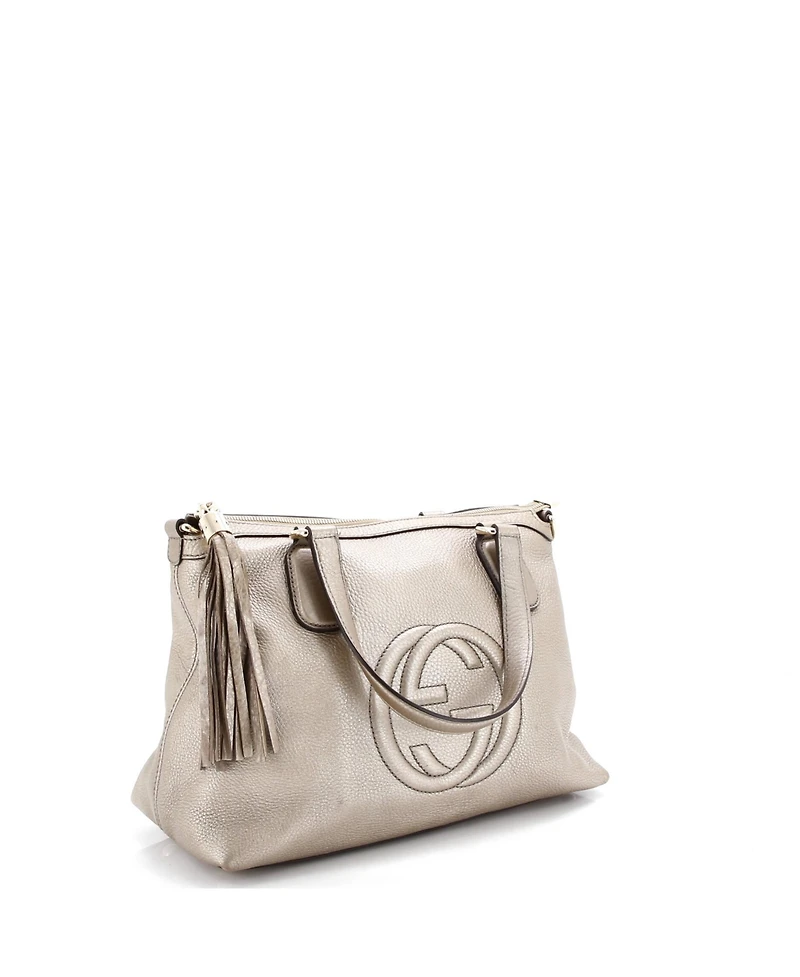 Pre-Owned Gucci Soho Convertible Soft Top Handle Bag Leather