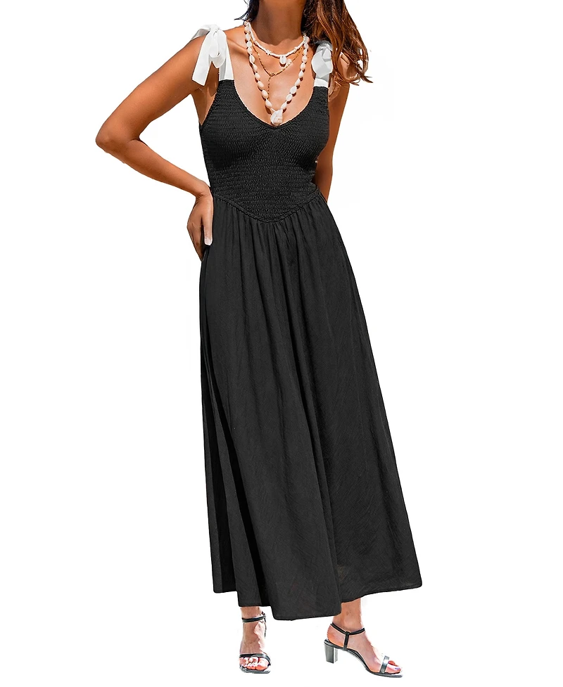 Cupshe Women's Cabana Date Maxi Beach Dress