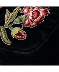 Pre-Owned Gucci Medium Gg Marmont Flap Bag Embroidered Matelasse Velvet