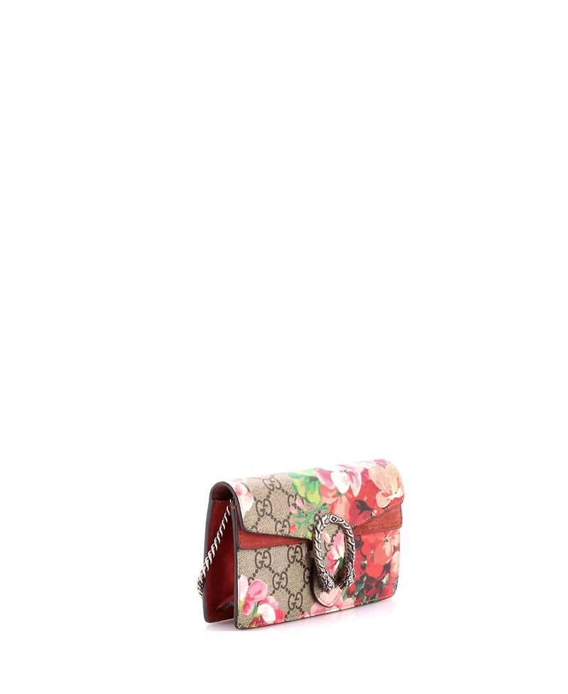 Pre-Owned Gucci Super Mini Dionysus Bag Blooms Print Gg Coated Canvas
