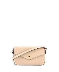 Pre-Owned Gucci Super Mini Envelope Flap Crossbody Bag Jumbo Gg Embossed Leather