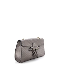 Pre-Owned Gucci Medium Emily Chain Flap Bag Microguccissima Leather