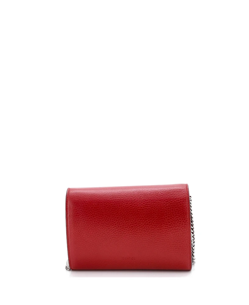 Pre-Owned Gucci Small Dionysus Chain Wallet Leather with Embellished Detail