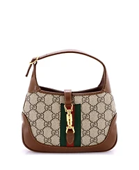 Pre-Owned Gucci Mini Jackie 1961 Hobo Gg Coated Canvas