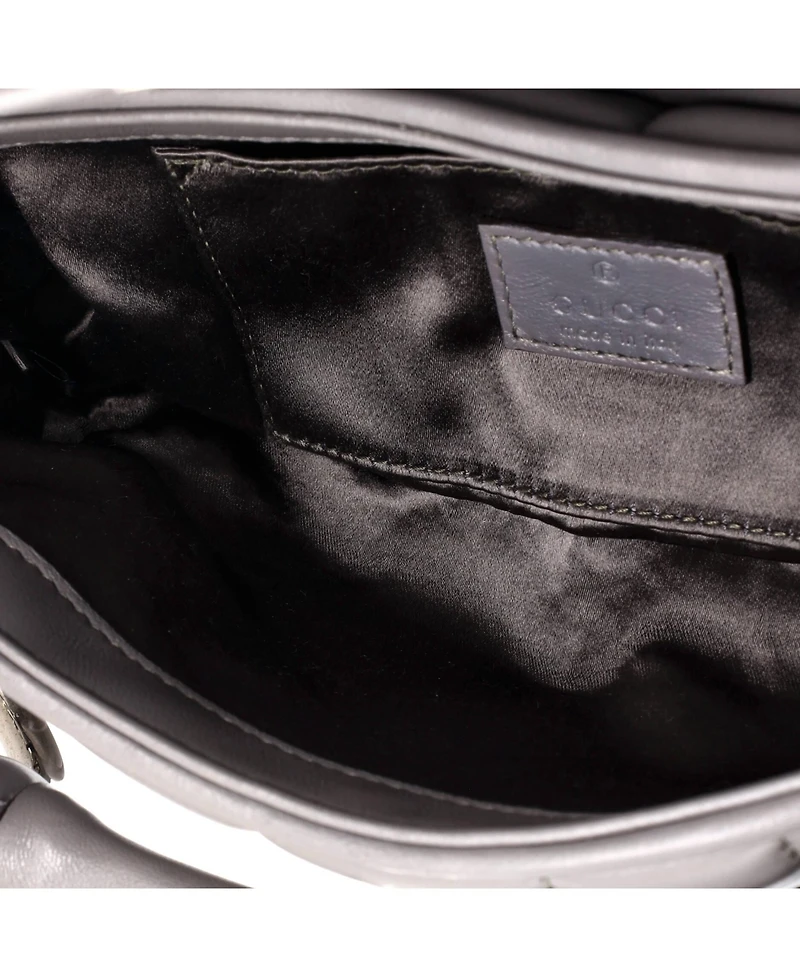 Pre-Owned Gucci Small Horsebit Chain Shoulder Bag Vertical Quilted Leather