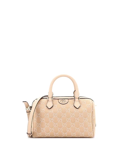 Pre-Owned Gucci Small Ophidia Convertible Boston Bag Gg Denim