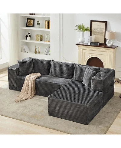 gaomon 106" L-Shaped Sectional Sofa with Chaise, Modular Deep Seat Cloud